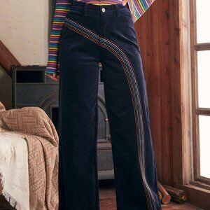 NWT Retro Corduroy wide leg rainbow plus size pants ModCloth